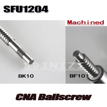 SFU1204 600 mm dolgo valjani žogo vijak C7 BK/BF10 koncu obdelana z 1204 eno žogo matica za CNC deli Brezplačna dostava