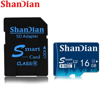 SHANDIAN Pomnilniška Kartica 64GB 128GB 32GB Smast sd 8GB 16GB Class10 flash kartice sim Smastsd za Pametni telefon/Tablični računalnik Brezplačno Ladja