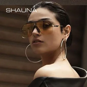 SHAUNA Moda Pol Okvir sončna Očala blagovne Znamke Oblikovalec Kovice Kvadratnih Odtenki UV400