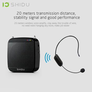SHIDU S613 Brezžični Prenosni Telefonski Ojačevalec UHF Mini Audio Zvočnik USB Lautsprecher Za Učitelje Tourrist Vodnik Joga Inštruktor
