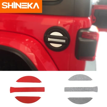 SHINEKA Avto Nalepke Goriva Tapnite za Jeep Wrangler jl pribor 2018 Aluminij Zlitine 3D Tank Kritje Nalepke za jeep jl wrangler