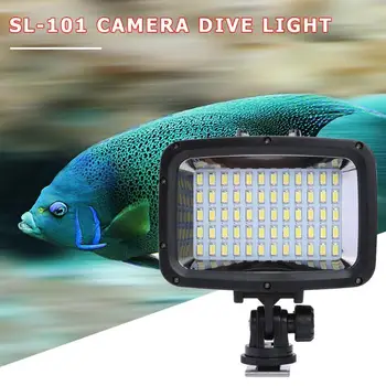 SL-101 12W LED Potapljanje Kamera Video Fill Light Ultra Svetla 60 LED luči 1800LM 5500-6000K Fotografija Lučka za GoPro kamere