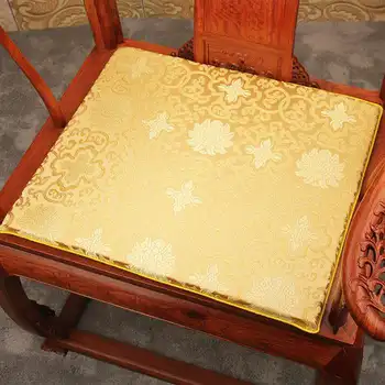 Srečen Luksuzni Non-slip Pad Stol Sedežne Blazine Kitajske Svile Brocade Fotelj Sedež Pad Klasičen Stol, Blazine za Kuhinjski Stol