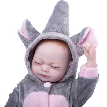 Srčkan 10 Palčni Mini Prerojeni Lutke Spanje Novorojenčka Dojenčki Bebe Prerojeni Realistična Lutka Za Darilo Kopel Igra Za Celotno Telo, Silikonski Lutka Igrača