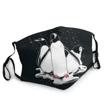 Srčkan Južni Pol Pingvin Masko Proti Meglica Dustproof Večkratno Uporabo Ljubitelj Živali Masko Zaščitni Pokrov Za Odrasle Respirator Usta Žarilna