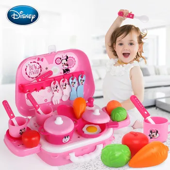 Strip Disney Minnie otrok kuhinjske posode hrano, igrače, trak nahrbtnik dekle igrati hiša ličila igrače za otroke
