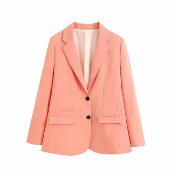 Suho jopič feminino angliji dodatki modni bloger letnik roza barve trdna oversize jopič ženske jopiči, jakne vrhovi