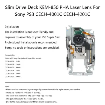 Super Slim Pogon Krova ZKEM-850 PHA Laser Objektiv Za Sony PS3 CECH-4001C CECH-4201C