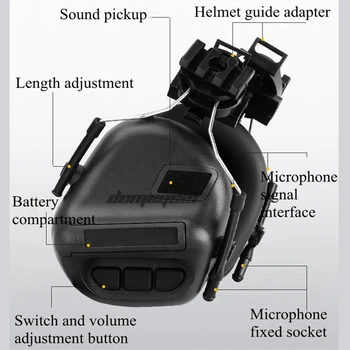 Taktično Slušalke Zvok Pickup Zmanjšanje Hrupa Vojaško Streljanje Slušalke CS Wargame Čelada Slušalke Lov Zaščitne Slušalke