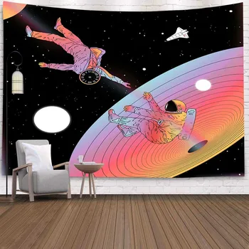 Tarot Mandala Galaxy Psihedelični tapiserija Steni Visi Sonce in Luna v Roke Prostora Vzorec Steno Preprogo Doma Dekor Tapiserije Odeje