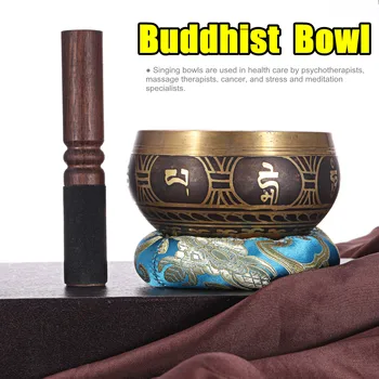 Tibera Meditacija Petje Skledo Nepalski Budistični Petje Skledo Budistični Zvočne Terapije Skledo Mallet Mat Baker Ročno Carft