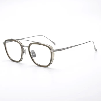 Titana Očal Okvir Moških Vintage Retro Kvadratnih Očala Za Kratkovidnost Optični Predpisovanje Očal Okvir Okviri Človek Oculos