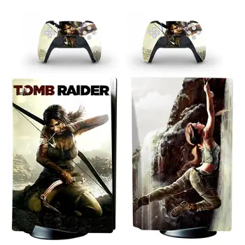 Tomb Raider PS5 Kože Nalepke za Playstation 5 Konzole & 2 Krmilniki Nalepke Vinyl Varovalne Kože Slog 5