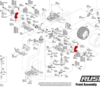 TRAXXAS SLASH 4X4 Rally/XO-01 aluminij zlitine določen položaj ležaj spredaj C sedež-1 par #6832/3642X