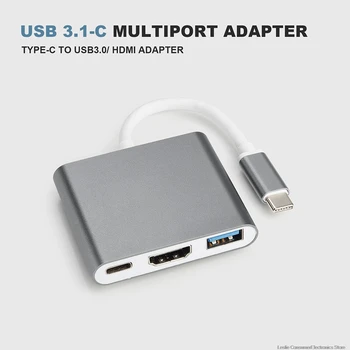 USB C SREDIŠČE za HDMI je združljiv vmesnik za Macbook Pro/Zrak Strele 3 USB Tip C Središče za HDMI je združljiv 4K