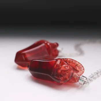 Ustvarjalne Grozo Anatomski Srca 3D Simuliranem Realnem Srce Ogrlico, Obesek Moški Ženske Krvavo Atrij Izjavo Ogrlica Darila