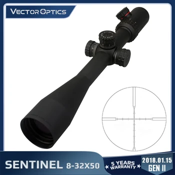 Vector Optics Huting Gen2 8-32x 50mm Dolgo okularjem Puška Področje z 30mm Gori Stekla Reticle Taktično Zaklepanje Turrets Flip-up Skp