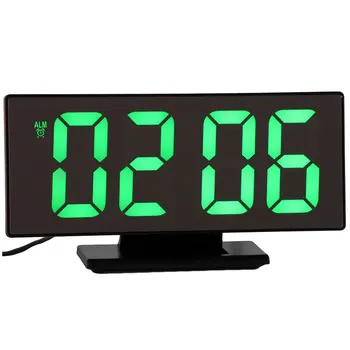 Večfunkcijsko Velik Digitalni LCD Budilka Dremež Prikaz Časa Noč Led Tabela Desk za iphone, Telefon Android Alarm Ogledalo Ura