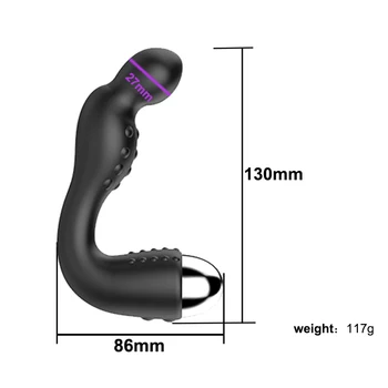 Vibracijska Prostate Massager Moški Analni Čep USB Charge 10 Stimulacije Vzorci Butt Plug Silikonski Analni Seks Igrače za Ženske & Moški