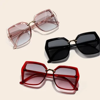 Vintage Oversize sončna Očala Ženske blagovne Znamke Oblikovalec Kvadratnih sončna Očala Gradient Odtenkih Za Ženske Moški Retro Poligon Očala UV400