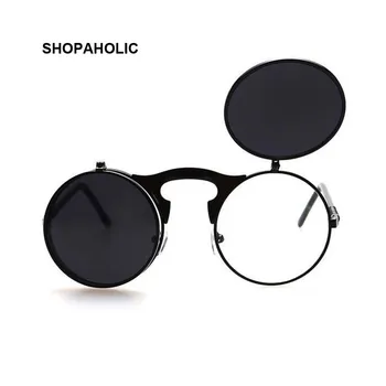 Vintage Steampunk Moška sončna Očala Moških Krog Oblikovalec Steam Punk Kovinski Masculino Premaz sončna Očala za Ženske Oculos De Sol