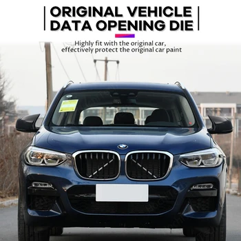 Visoka kakovost Naslikal strani Rearview Mirror kritje Kape Zamenjava Sijajni Črni M slog Za BMW F25 X3-2018