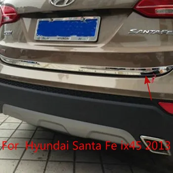 Visoko kakovostnega nerjavečega jekla Zadaj Prtljažnik, Pokrov Pokrov Trim Za Hyundai Santa Fe ix45 2013 Avto Styling Avto-zajema