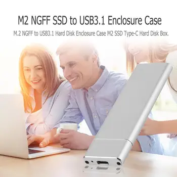 VODOOL M2 SSD Primeru USB 3.1 Vrste C, M. 2 NGFF SSD Ohišje Adapterja 6Gbps Zunanji Trdi Disk Primeru Tipa C 3.1 B-Tipko M. 2 SSD Polje