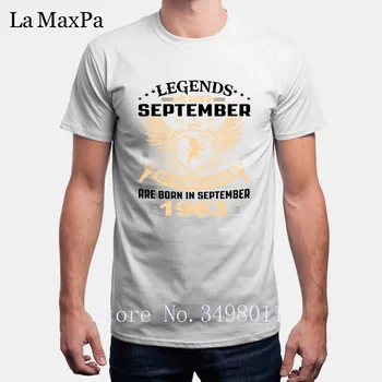 Vrhunska Tshirt Za Moške Legende So Rojeni V Septembru 1963 Barva Mens T-Shirt Krog Vratu Kul Moška T Majica Za Moške