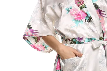 Vroče Prodaje Roza Femmes Rajon Obleke Obleke Kimono Yukata Kitajskih Žensk Seksi Perilo Cvet Sleepwear Plus Velikost S M L XL XXL XXXL