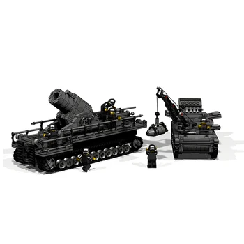 Vroče vojaške WW2 nemška Vojska tehnika Karl Težkega topništva in Streliva Dobave vozil tank war številke Bloki, opeke igrače