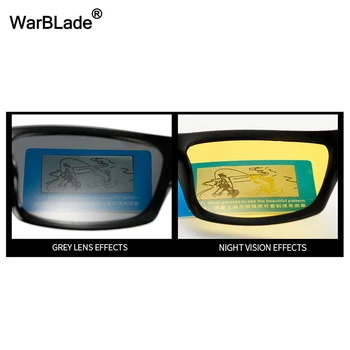 WarBLade Moških Anti Glare Očala Polarizer Sončna Očala Nočna Vožnja Za Varnost Vožnje Sončna Očala Rumena Leča Nočno Vizijo Očala