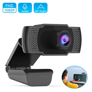 Webcam HD 1080P video Kamero USB Plug&Play Spletna Kamera samodejno ostrenje 2MP 30fps 1920x1080P Spletna Kamera z Mikrofonom za Prenosni RAČUNALNIK Livestream