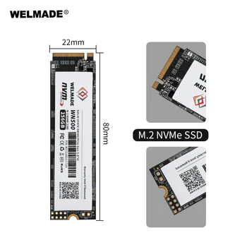 WELMADE M2 SSD NVME 128gb 256gb 512gb 1tb 2tb M. 2 PCIE 256gb notranji pogon ssd za namizni M. 2 PCIE SSD 256GB SSD