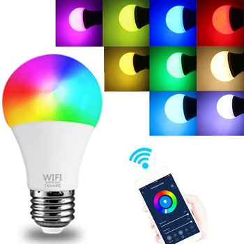 Wifi E27 Led Barva Menjava Žarnice Rgb Svetilka Podporo Alexa googlova Domača stran Smart Življenje Glas App Nadzor AC220V