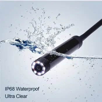 WIFI Endoskop Kamera Mini Nepremočljiva Mehko Kabel-Pregledovalna Kamera 8 mm 1M USB-Endoskop Borescope IOS Endoskop Za Iphone