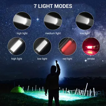 XHP50.2 LED Svetilka Ultra Svetla 2835 Kamp Svetlobe 7-Način Povečave Vodotesno Svetilko Moči Banke Tip-C Polnilna Kolo Svetlobe