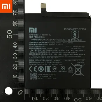 Xiao Mi Originalne Baterije Telefona BM3D 3020mAh za Xiaomi Mi 8 MP Visoke Kakovosti Zamenjava Baterije trgovina na Drobno Paket Brezplačna Orodja