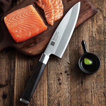 XINZUO 180mm Deba Nož Visoko vsebnostjo Ogljika X9Cr18MoV iz Nerjavnega Jekla Kuhinjski Nož Japonski Sashimi Suši Nož Ergonomska Ebony Ročaj