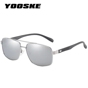YOOSKE Klasičnih Polarizirana sončna Očala Moških Luksuzne blagovne Znamke Kovinska sončna Očala za Moške Vožnje Odtenki Sunglass Črnega Okvirja UV400 Očala