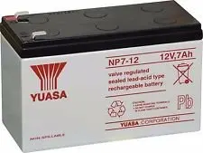 YUASA NP7-12 12V 7Ah svinčevih akumulatorska baterija za avtomobilčki, varnostna opozorila, SAI, UPS, elektronska oprema