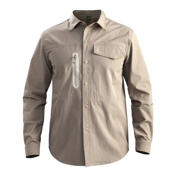 YUSHU Dolg Rokav Quick Dry Vojaško Taktično Moških srajc Vojske ZDA Majica Ripstop Bluzo Enotno Treking, Pohodništvo Moški Tanka Oblačila
