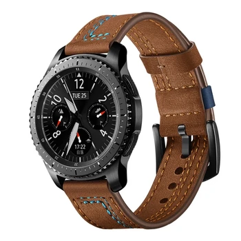 Za GTR 42 47 Usnjeni Trak Watchband za Xiaomi Huami Amazfit TEMPO/Stratos 3 2S Watch Zapestnica Band za Samsung Prestavi S3 Correa