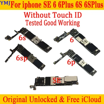 Za iPhone 6 6p Izvirno Tovarniško Odklenjen Matično ploščo Za iphone SE 6 6 Plus 6S 6S Plus logiko odbor mainboard Brez Dotik ID