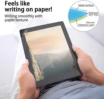 Za Novi iPad 8 10.2, Kot so Papir, Teksturirane Zaščitnik Zaslon Anti-Glare Anti-Skip PET Mat Film za Risanje Risal Igranje