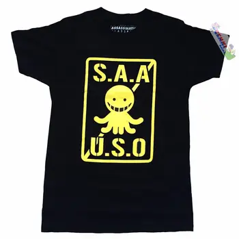 **Zakonit** Atentata Razredu S. A. U. S. O. Emblem Logotip Black T-Shirt #83489 Risanka majica s kratkimi rokavi moški Unisex Novo Modno tshirt