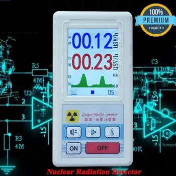 Zaslon Geiger Števec za Jedrsko Sevanje Detektor Osebni Dozimeter Marmorja Detektorji Beta Gama X-ray Tester