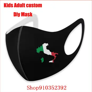 Zastavo Italija Italia masko stroj usta masko bombaž mascarilla con filtro reutilizable masko pm2.5 smešno pattem tiskanja