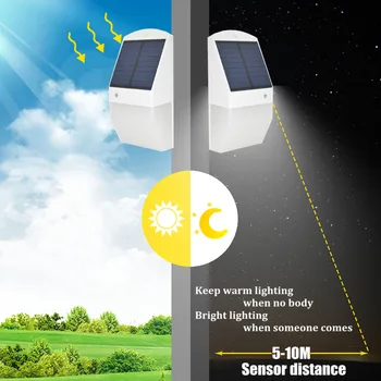 Zunanja Brezžična Solarna LED Verandi Svetlobe Z Radarski Senzor Gibanja 25LED Žarnice Svetlo Stenske luči Za Vrt Osvetlitev Sončne Energije