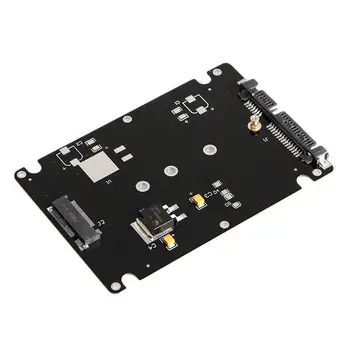 Črna Primeru B + M Ženski 2 M. 2 NGFF (SATA) SSD 2,5 SATA Adapter za 2230/2242/2260 / 2280mm m2 SSD